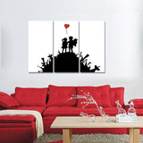 BANKSY 'Guns Hill' 3 Pcs Unframed Canvas